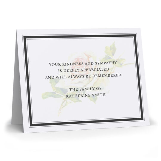 Yellow Rose Folded Sympathy Cards